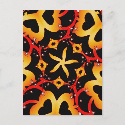 Carte postale papillon abstrait (Devant)