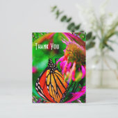 Carte postale Papillon Abstrait Nature Merci (Debout devant)