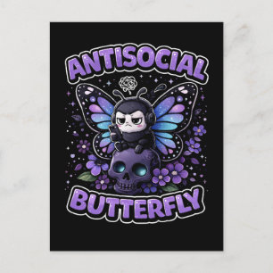 Carte Postale Papillon Antisocial