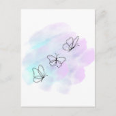 Carte Postale Papillon aquarelle (Devant)