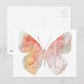Carte Postale Papillon aquarelle 2 (Devant / Derrière)