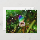 Carte Postale Papillon arc-en-ciel (Devant / Derrière)