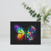 Carte Postale Papillon arc-en-ciel (Debout devant)