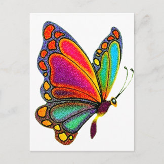 Carte Postale Papillon arc-en-ciel