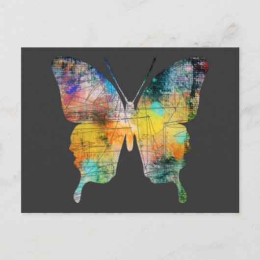 Carte Postale Papillon artistique (Devant)