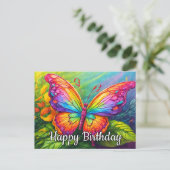Carte Postale Papillon artistique vibrant mignon (Debout devant)