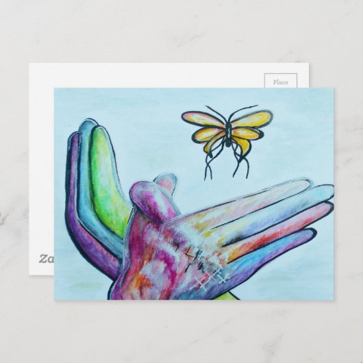 Carte Postale Papillon ASL (Devant / Derrière)