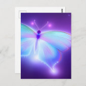 Carte Postale Papillon assez brillant (Devant / Derrière)