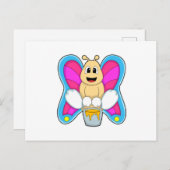 Carte Postale Papillon au miel (Devant / Derrière)