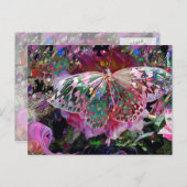 Carte postale Papillon Aube montante (Devant / Derrière)