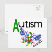 Carte Postale Papillon AUTISM 3.1 (Devant / Derrière)