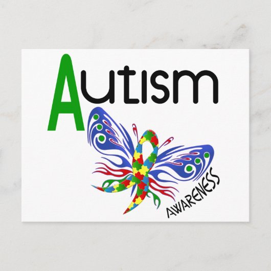 Carte Postale Papillon AUTISM 3.1 (Devant)