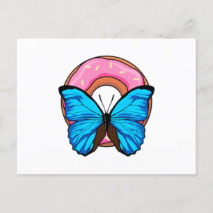 Carte Postale Papillon avec Donut
