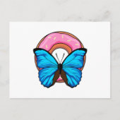 Carte Postale Papillon avec Donut (Devant)