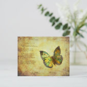 Carte Postale Papillon avec poème (Debout devant)