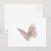 Carte Postale Papillon (Biro) (Devant / Derrière)