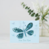 Carte postale Papillon bleu (Debout devant)