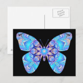 Carte postale Papillon bleu (Devant / Derrière)