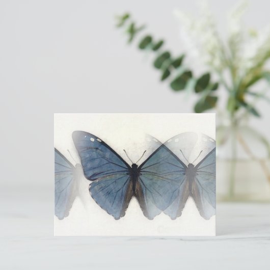 Carte Postale Papillon bleu (Debout devant)
