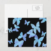 Carte postale Papillon Bleu (Devant / Derrière)