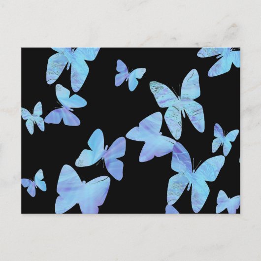 Carte postale Papillon Bleu (Devant)