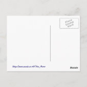 Carte Postale Papillon bleu exotique b) (Dos)