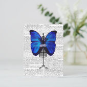 Carte Postale Papillon bleu mannequin (Debout devant)
