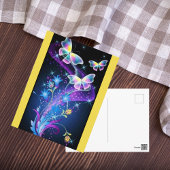 Carte Postale Papillon bleu pourpre