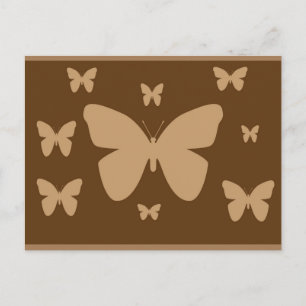 Carte postale Papillon Brown et beige