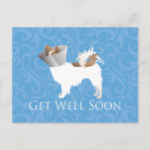 Carte Postale Papillon Chien Bien S'En Sortir Design Bientôt (Devant)