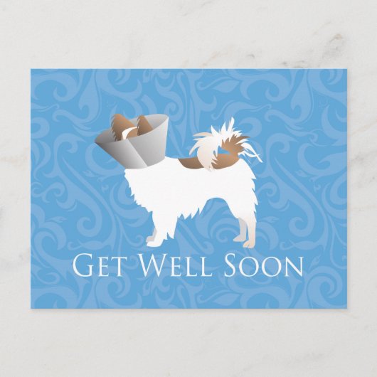 Carte Postale Papillon Chien Bien S'En Sortir Design Bientôt (Devant)