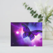 Carte Postale Papillon Ciel Violet (Debout devant)