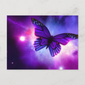 Carte Postale Papillon Ciel Violet (Devant)
