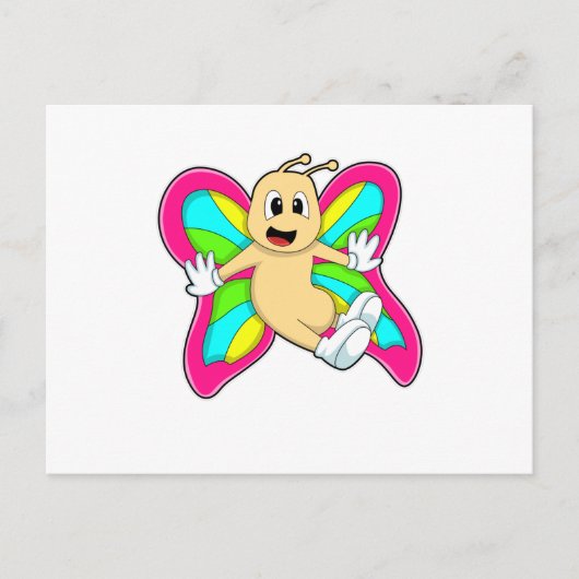 Carte Postale Papillon coloré (Devant)