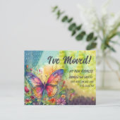 Carte Postale Papillon coloré en mouvement (Debout devant)