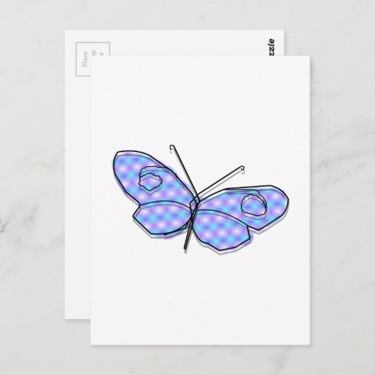 Carte Postale Papillon cosmique (Devant / Derrière)