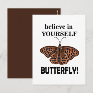 Carte Postale Papillon Crois en toi-même