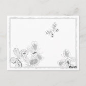 Carte Postale Papillon dansant en rouge (Dos)