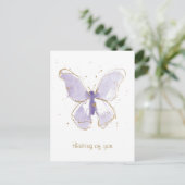 Carte Postale Papillon d'aquarelle Lavender (Debout devant)