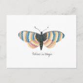 Carte Postale Papillon d'aquarelle Vintage Monarch (Devant)