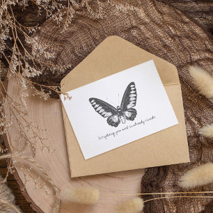 Carte Postale Papillon d'aquarelle Vintage Monarch