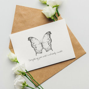 Carte Postale Papillon d'aquarelle Vintage Monarch
