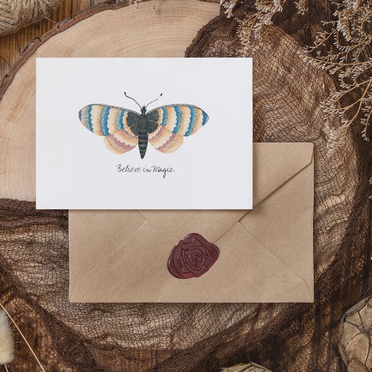 Carte Postale Papillon d'aquarelle Vintage Monarch