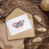 Carte Postale Papillon d'aquarelle Vintage Monarch