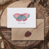 Carte Postale Papillon d'aquarelle Vintage Monarch