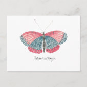 Carte Postale Papillon d'aquarelle Vintage Monarch (Devant)