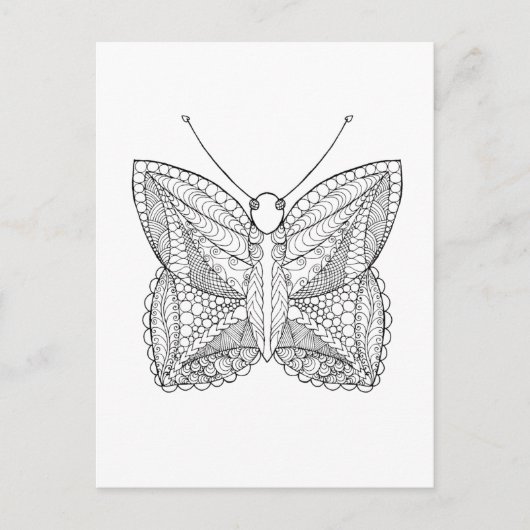 Carte Postale Papillon de conception tropicale inspiré (Devant)