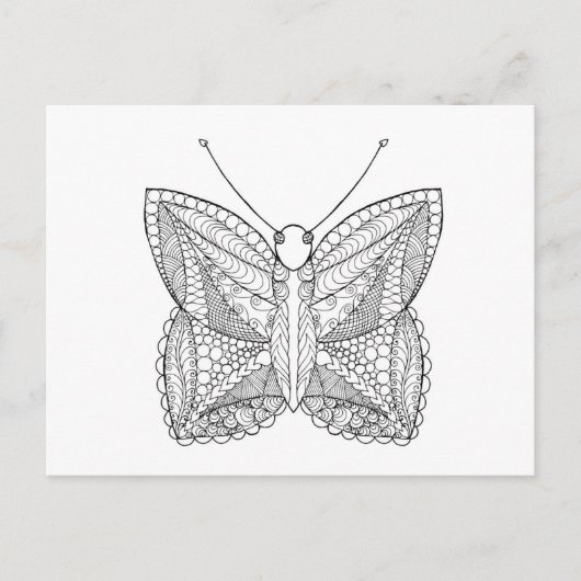 Carte Postale Papillon de conception tropicale inspiré (Devant)