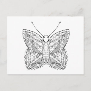 Carte Postale Papillon de conception tropicale inspiré
