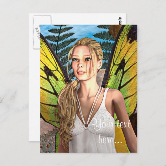 Carte Postale Papillon de fée (Devant / Derrière)